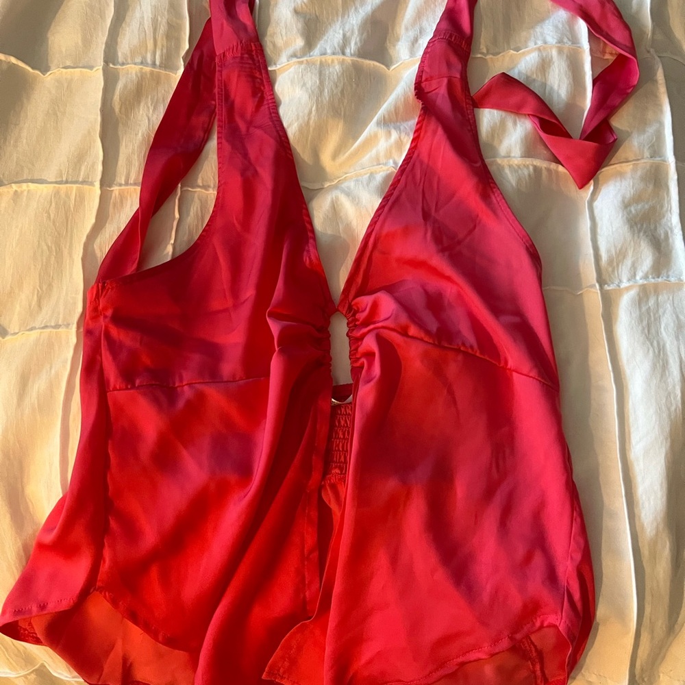 Red Halter Top - Picture 4 of 4